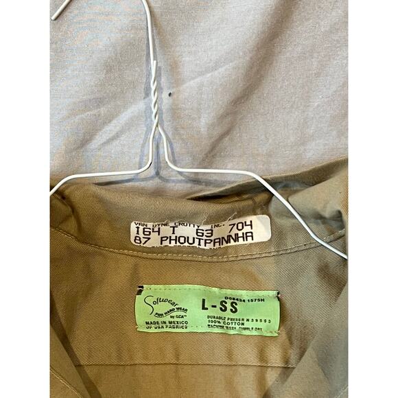 Heavy Cotton/Denim Brown Work Shirt - Picture 2 of 3